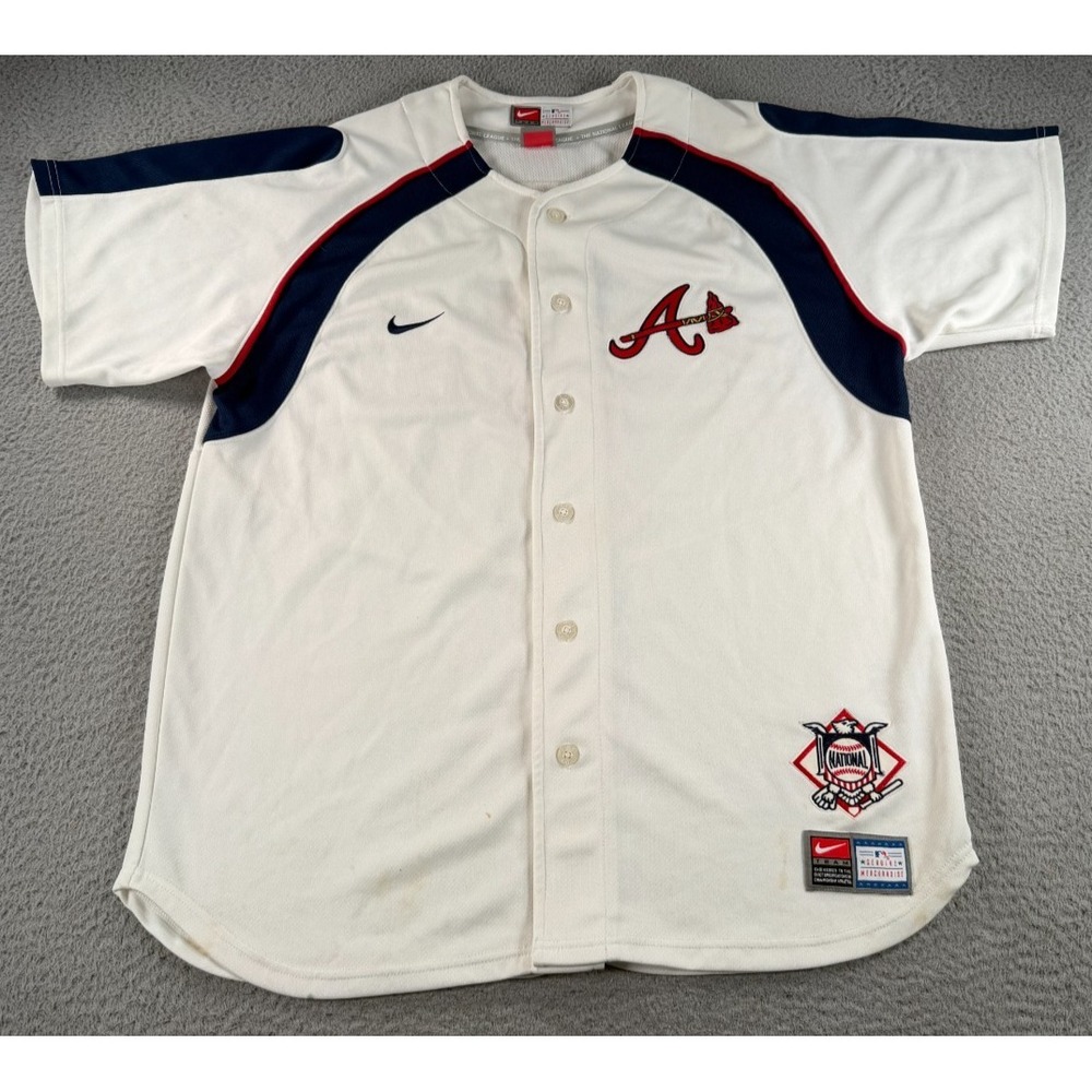 Vintage Nike Team MLB Atlanta Braves Jersey Mens Large Jeff Francoeur #7